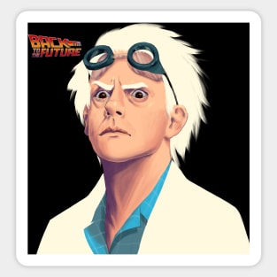 DOC BROWN - Back to the Future T-Shirt (Classic Logo) Sticker